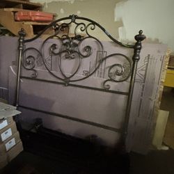 Vintage Cast Iron Bed Frame 