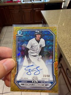 Bowman Chrome George Lombard Jr. Gold Shimmer Autograph 23/50