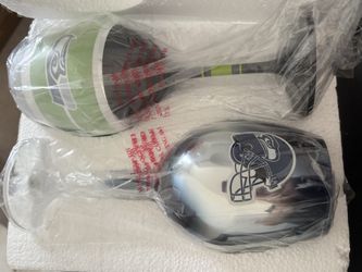 Seattle Seahawks hand-painted wine glass set