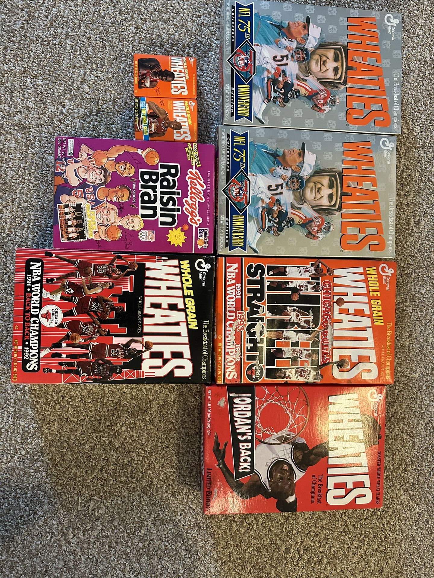 Vintage Sports Cereal Boxes (sealed)
