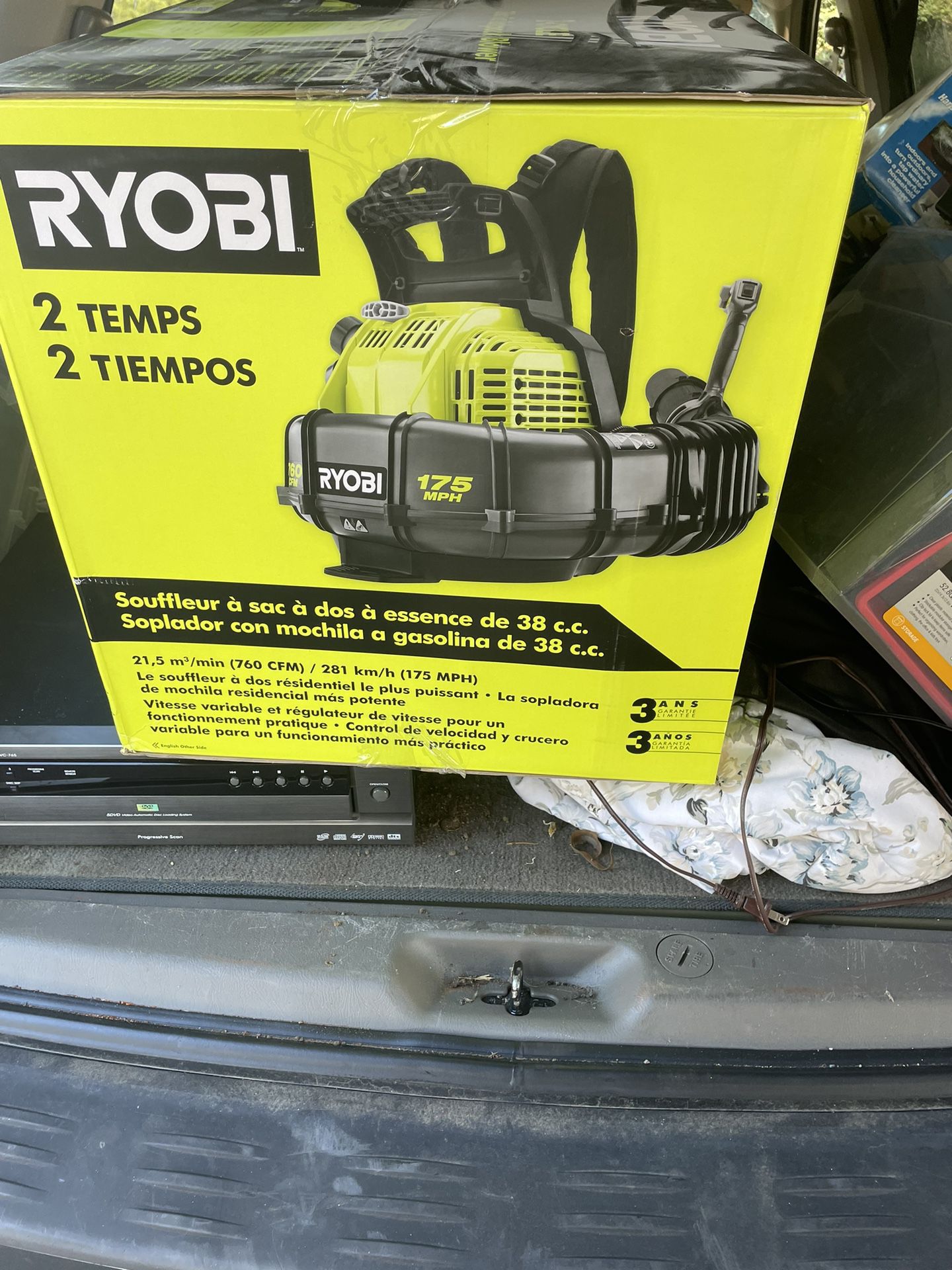 MUST SELL!!Ryobi Back Pack Blower  In Box