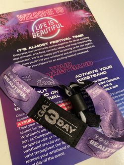 Life Is Beautiful Wristband GA 