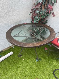 Real Wrought iron garden table