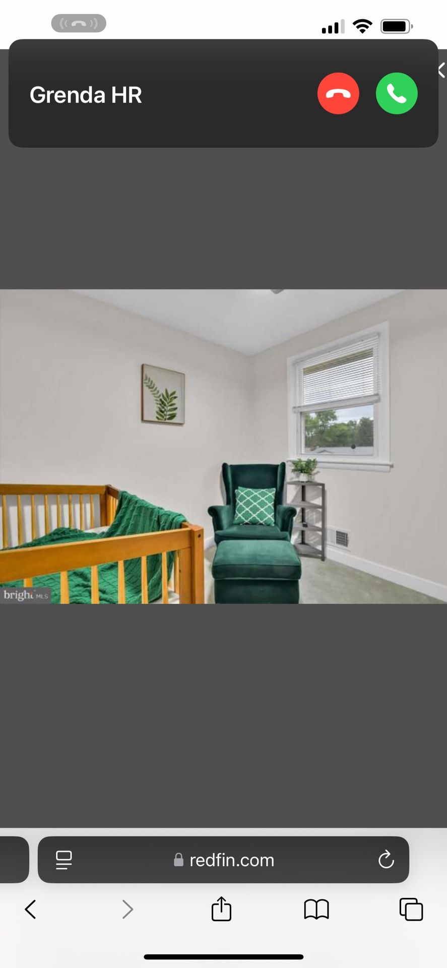 Green Chair With Ottoman