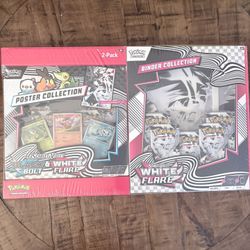 Pokémon Black Bolt & White Flare Poster Collection and White Flare  Binder Collection Bundle