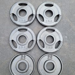 Olympic Weight Plates (6x2.5Lbs) for $20 Firm (Walnut 91789)