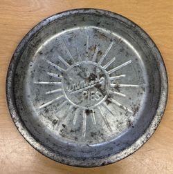 Vintage Metal  Pie Tin - Case-Moody-Pies-Farmhouse Decor
