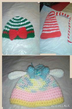 Crochet baby hats