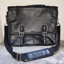 Kenneth Cole Reaction "A Brief History" Colombian Leather Laptop Portfolio.