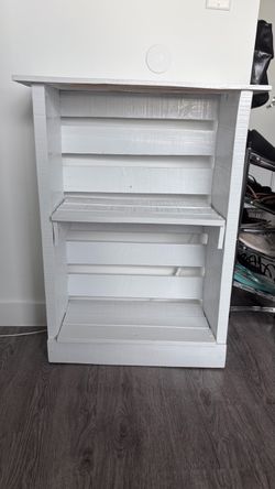 White Wooden Side Table/ Cabinet