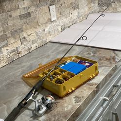 Daiwa Ultra Light Spinning Rod and Reel wit Tackle Box with Quality Lures such as Mepps,Rostertails,ect.