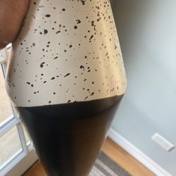 Deco 79 Black & White Block Stoneware Vase