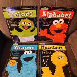 Sesame Street A Wipe-Clean Workbook Oscar Big Bird Elmo Cookie Monster 2014