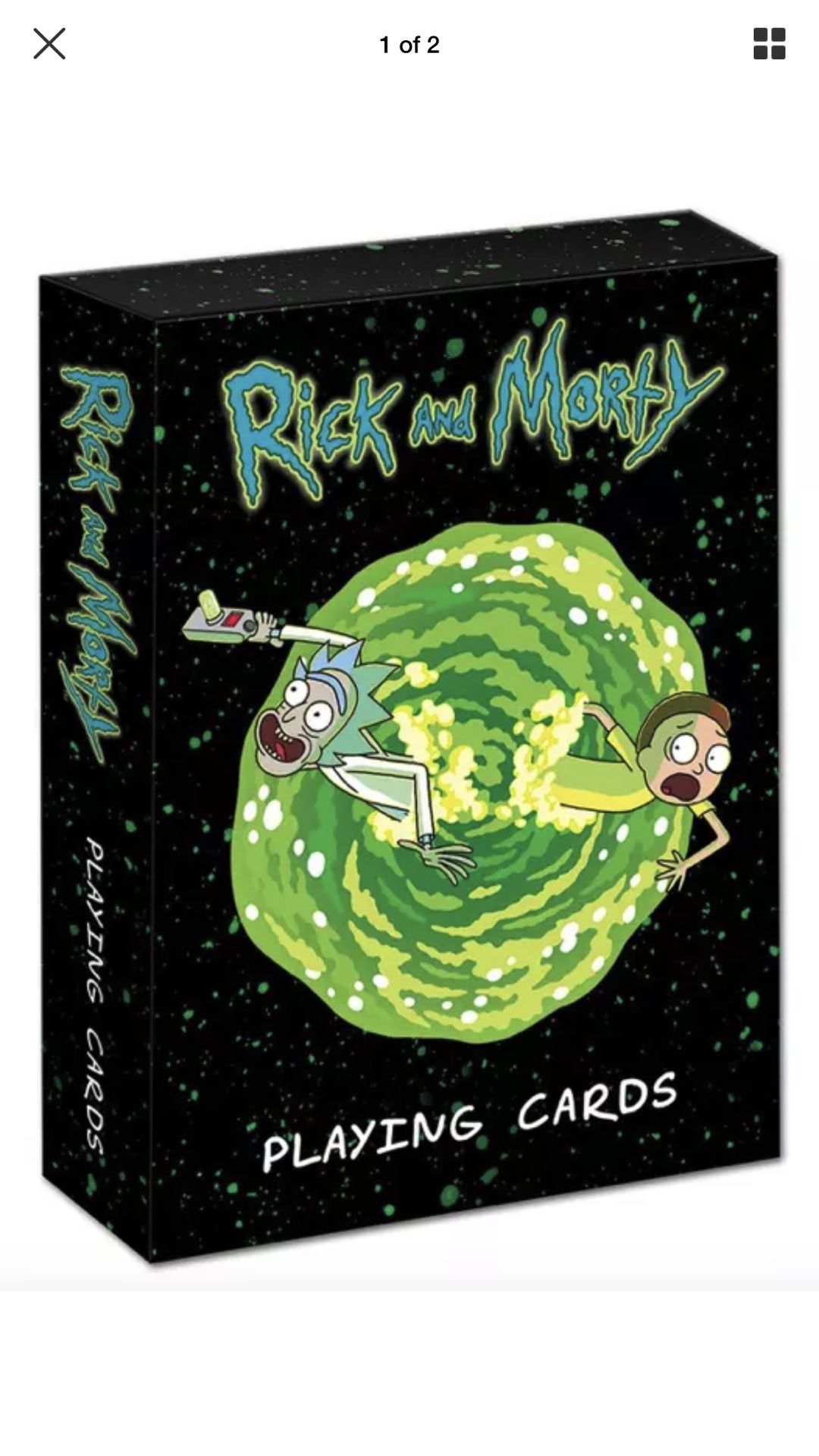 Rick and morty playing cards
