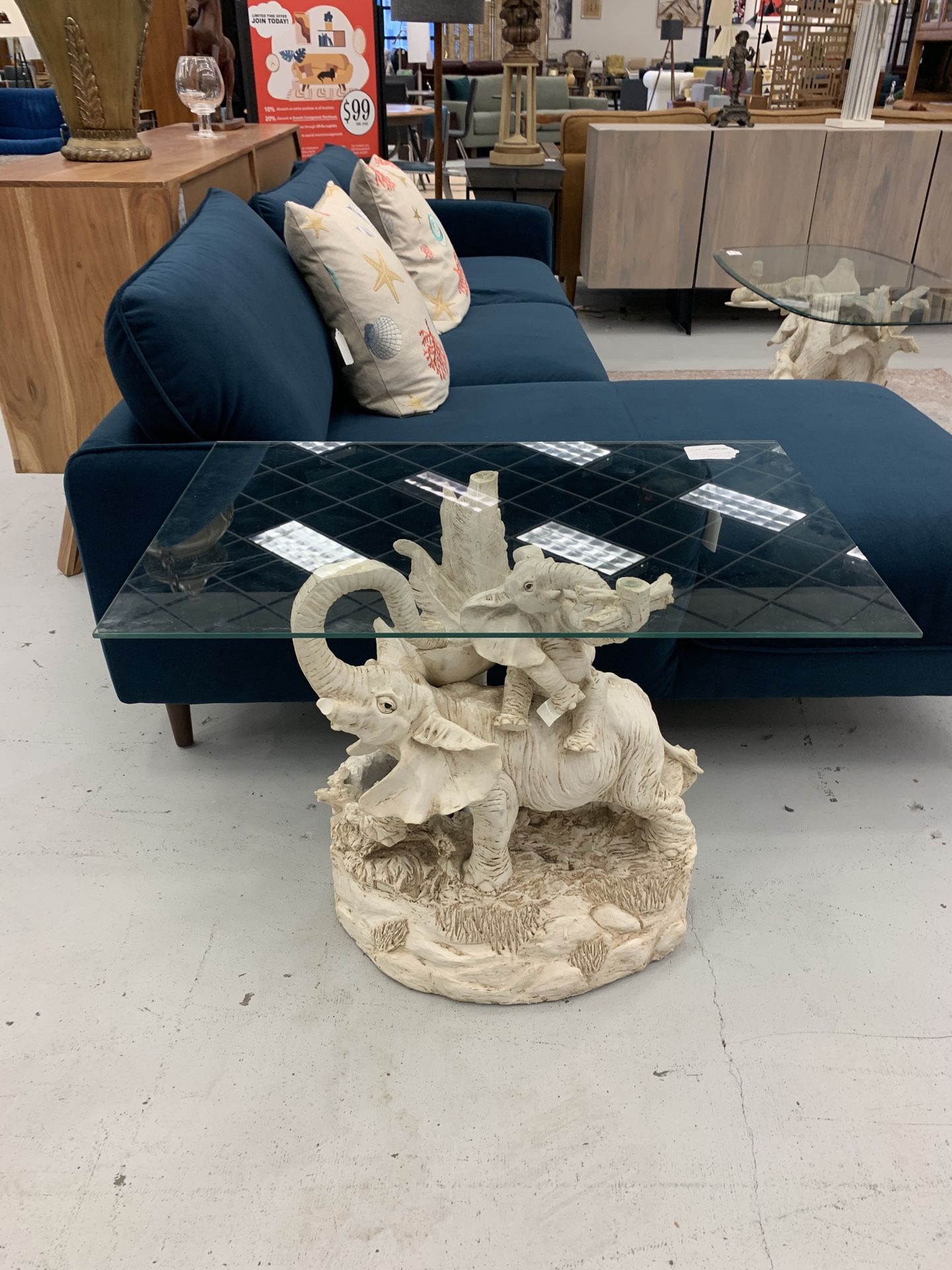 Elephant Fountain Side Table 