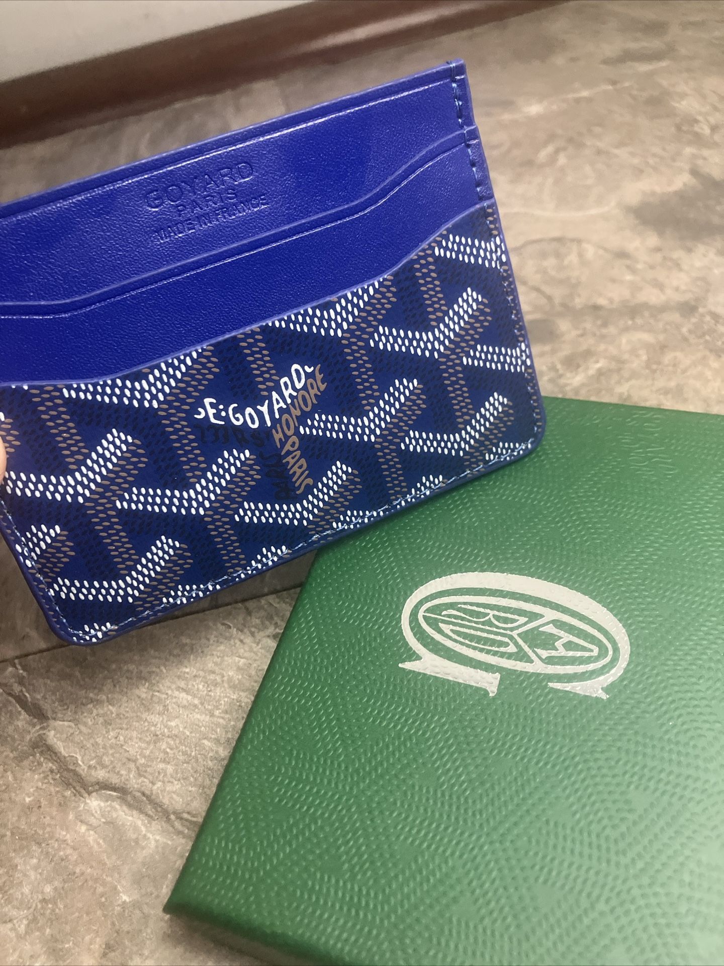 Brand New Blue GoyardCard Holder