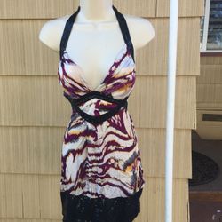 Bebe 100% Silk Sequin Dress, Size Medium