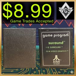 Atari Surround CX-2641 Video Graffiti Game Program Atari 2600 Cartridge