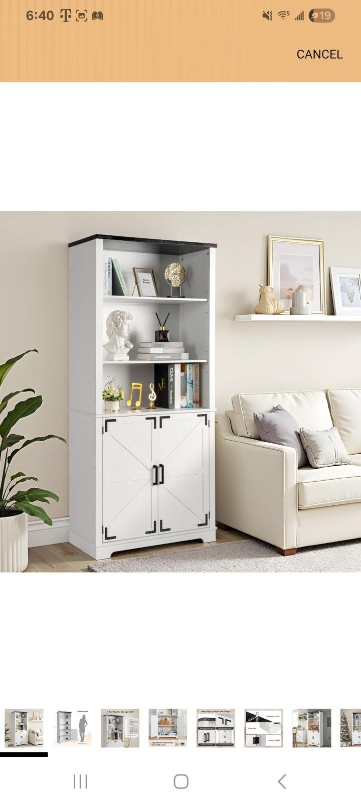 Karl home 70.9" Tall Bookcase with 2 Doors