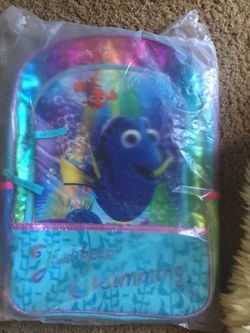 Disney Finding Dory Backpack “Just Keep Swimming” New In Package