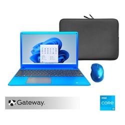 NEW! Gateway 15.6" Ultra Slim Notebook with Carrying Case & Wireless Mouse, FHD, Intel Core 128GB