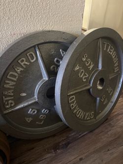2x45 lb Olympic weights $80 firm