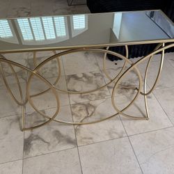 End Table - Modern - Mirror And Gold 