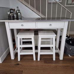 Bar and stools from Pottery Barn