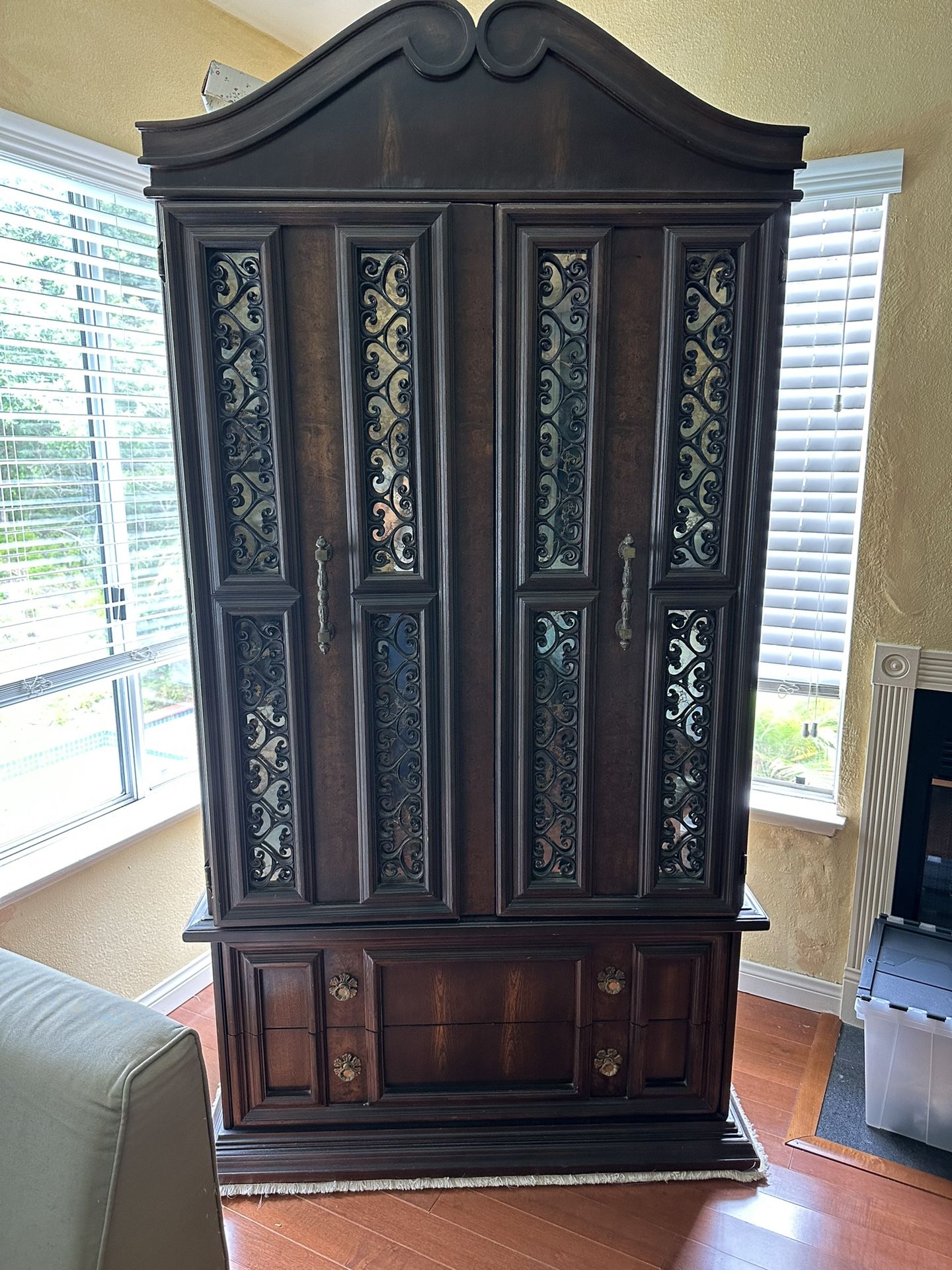 Solid Wood Antique Armoire 