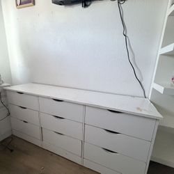 White 8 Drawer 