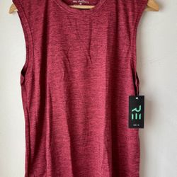 Men’s Red Athletic Shirt, Medium 