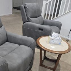 Two Set Recliners W/ Massage & Seat Warmer Function 