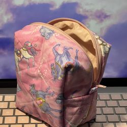 Handmade Quilted Makeup Bag – Pink Unicorn Print 🦄