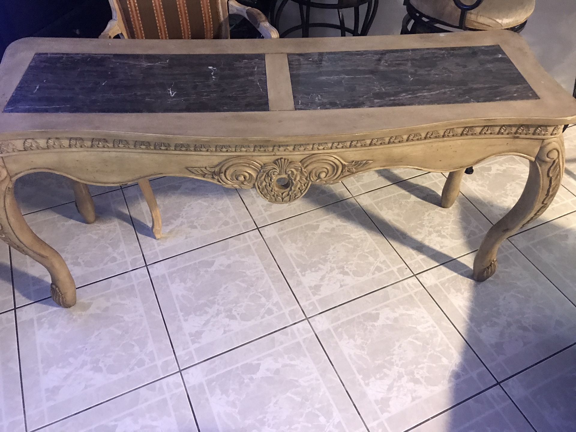 Vintage wooden decor entry way table