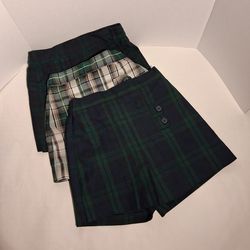 lot of 3 size 3 little girls school uniform plaid shorts $10 FIRM for all 3!