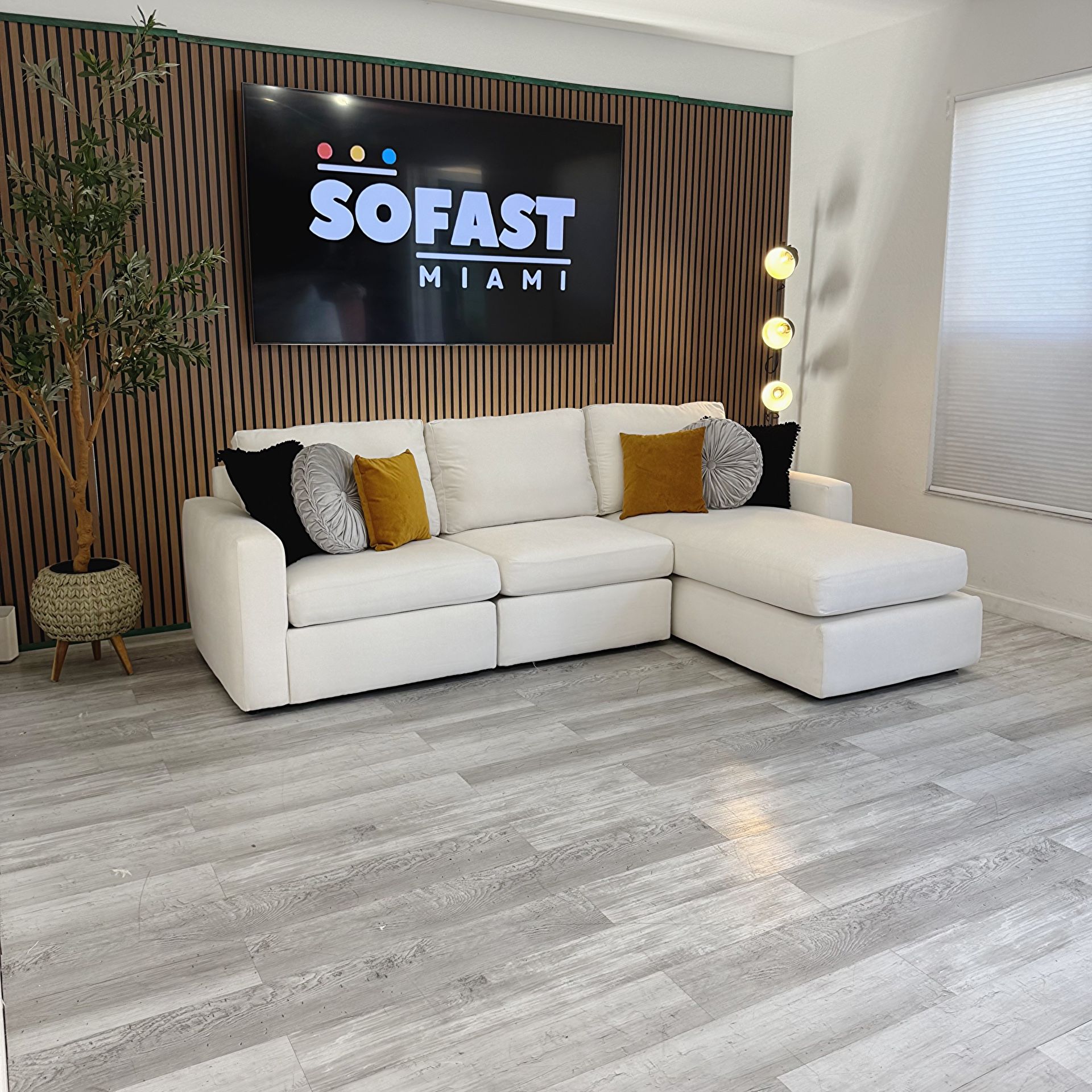 Sectional Couch – 3 Pieces – Off White - Free Delivery 