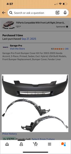 2003 Thru 2005 Front Bumper