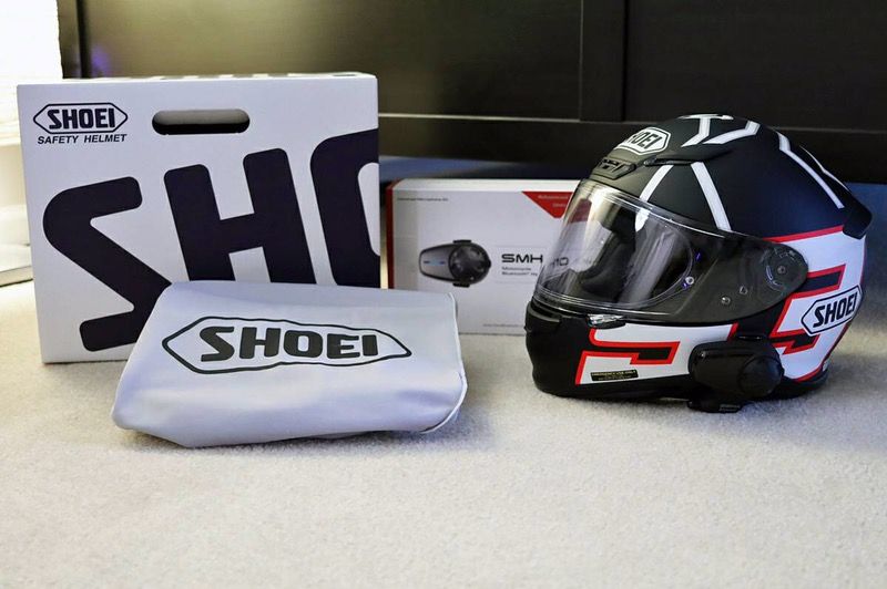FS or Trade: Shoei RF-1200 Helmet (Marquez Black Ant Edition) w/Sena Headset, MINT