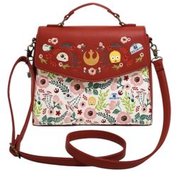 Loungefly Star Wars Droids Floral Crossbody Bag Purse Handbag BoxLunch Exclusive