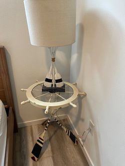 Nautical coffee table and lamp
