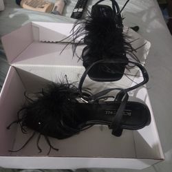 Feathered Up High Ankle Strap Heels 👠 