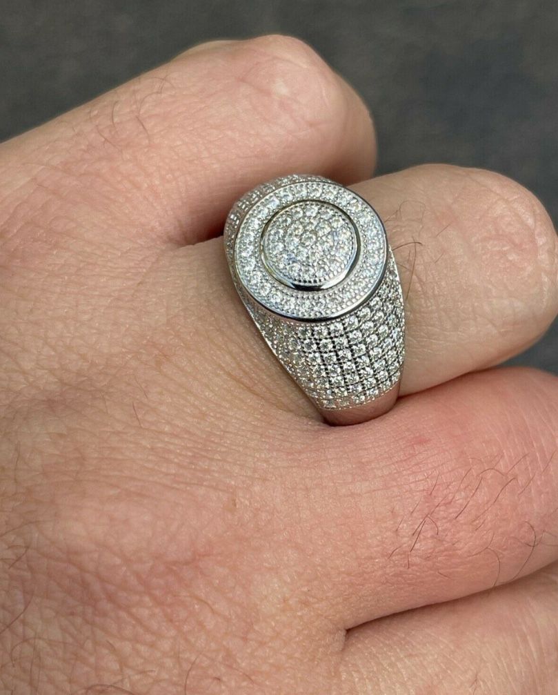 Mosenite Ring 925 Silver Size 11