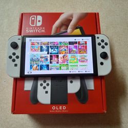 NINTENDO SWITCH OLED (MODDED) with 100 Switch Games Mario Party,Mario Wonder,Pokemon,Zelda,GTA and More