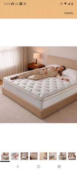 Brand New in box King Size Tufted Hybrid Mattress!!! 14"