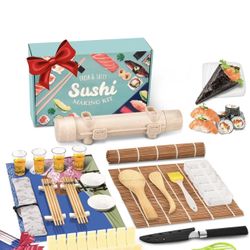 Sushi Making Kit with Bazooka Sushi Maker Kit Sushi Roller Mat Perfect for Beginners at Home, Birthday or Anniversary Gift, Father's Day Gift