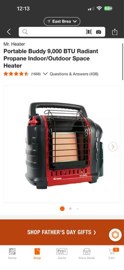 NEW IN THE BOX  Mr. Heater Portable Buddy 9,000 BTU Radiant Propane Indoor/Outdoor Space Heater