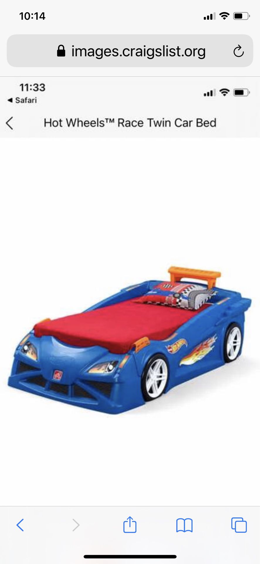 Hot wheels Car Bed, Mattress Not Included