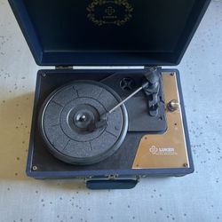 Luker AT-1S Blue Portable Record Player Suitcase Bluetooth Turntable For Vinyl
