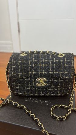 Black Gold Tweed Chanel CC Bag ($165 look in description)