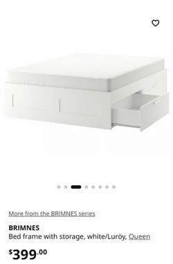 IKEA Queen size bed frame and mattress